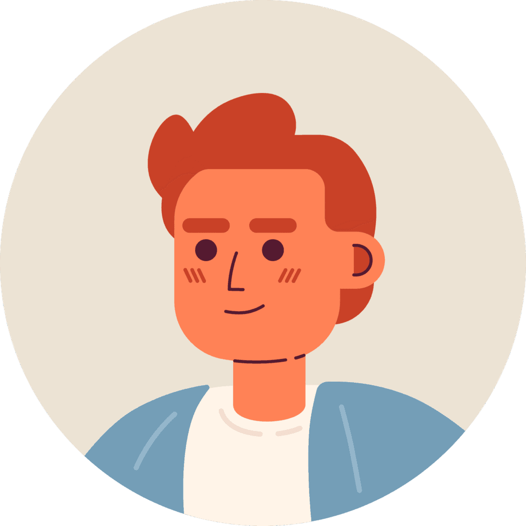 Ilustratie avatar bărbat zâmbitor